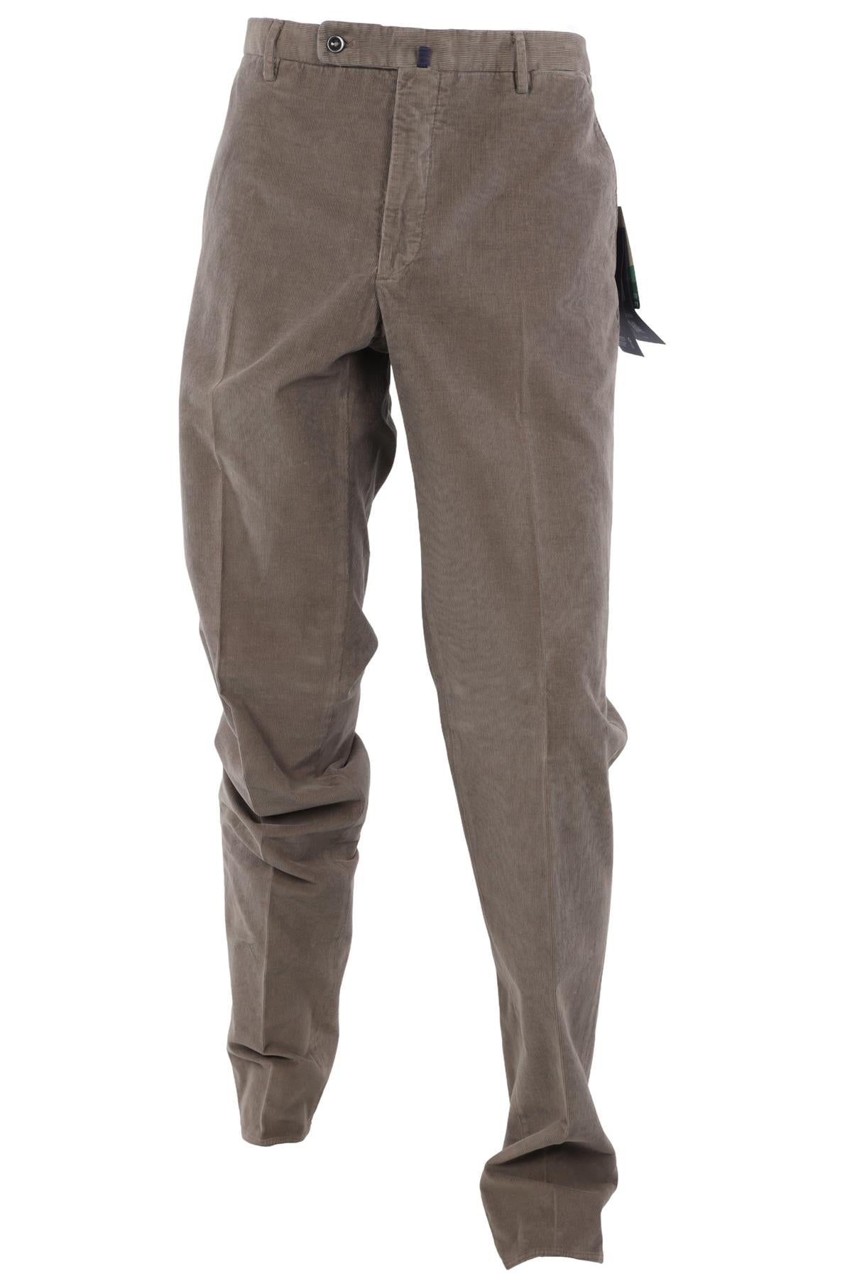 INCOTEX GREY MEN'S CORDUROY STRAIGHT LEG PANTS IT 54 UK/US 38