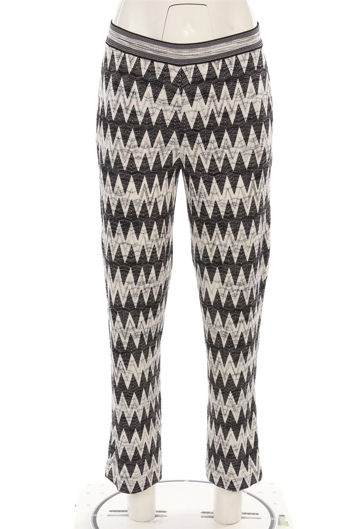 MISSONI BLACK KNIT STRAIGHT LEG PANTS IT 44 UK 12