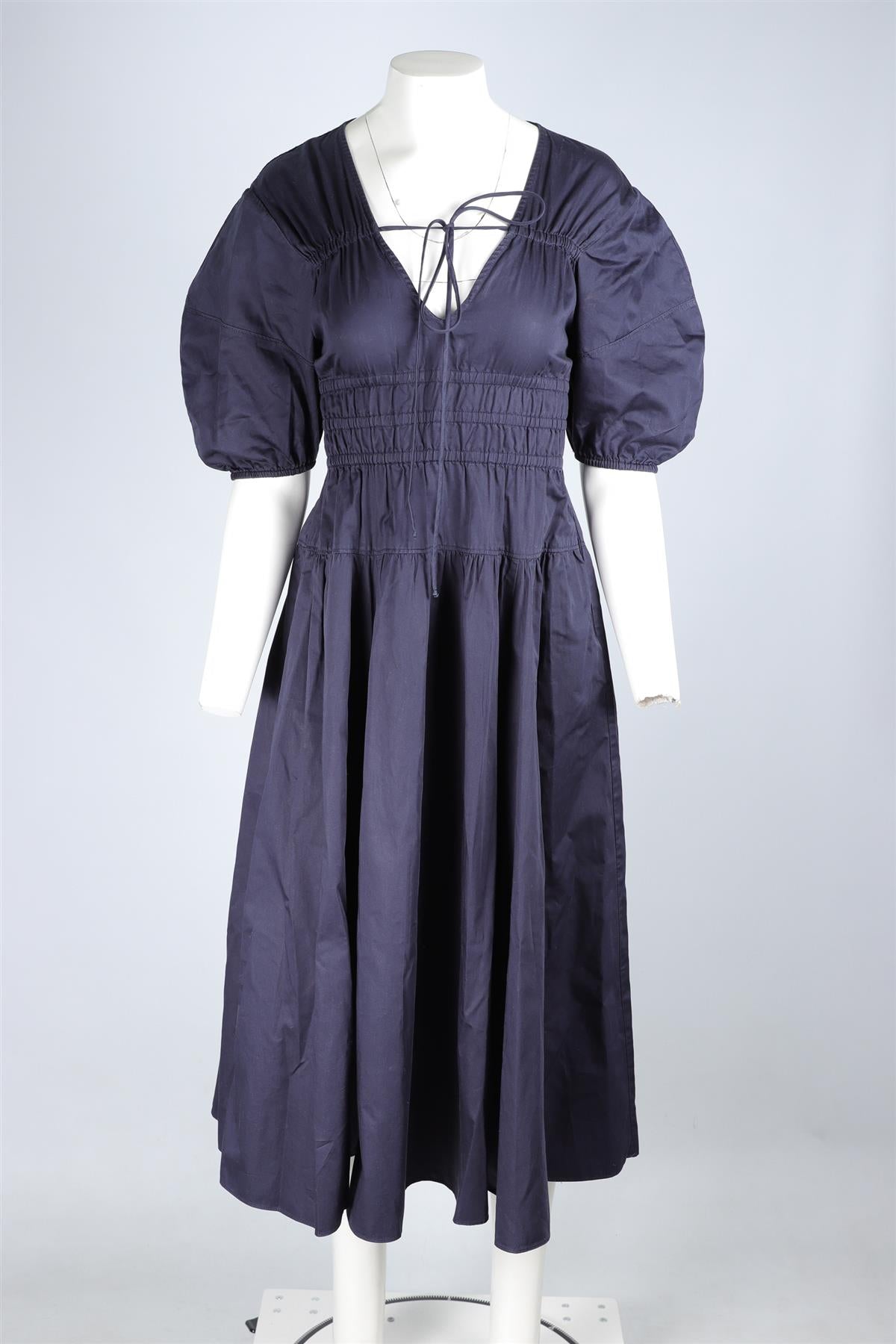 LA LIGNE NAVY COTTON MAXI DRESS XSMALL