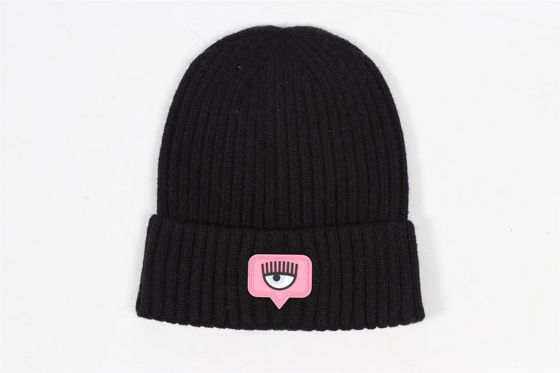 CHIARA FERRAGNI RIBBED KNIT BEANIE