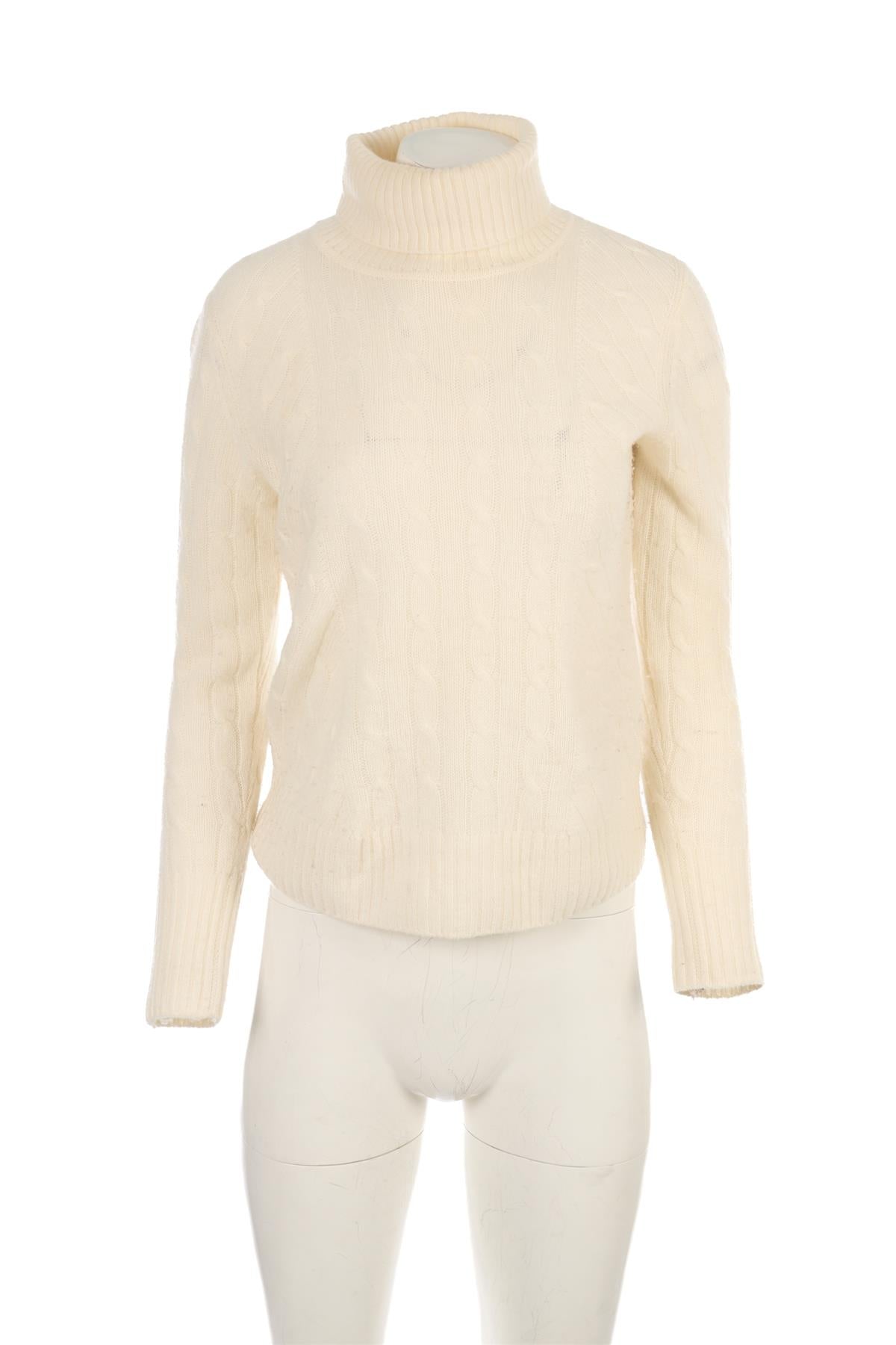 N.PEAL IVORY CASHMERE SWEATER SMALL