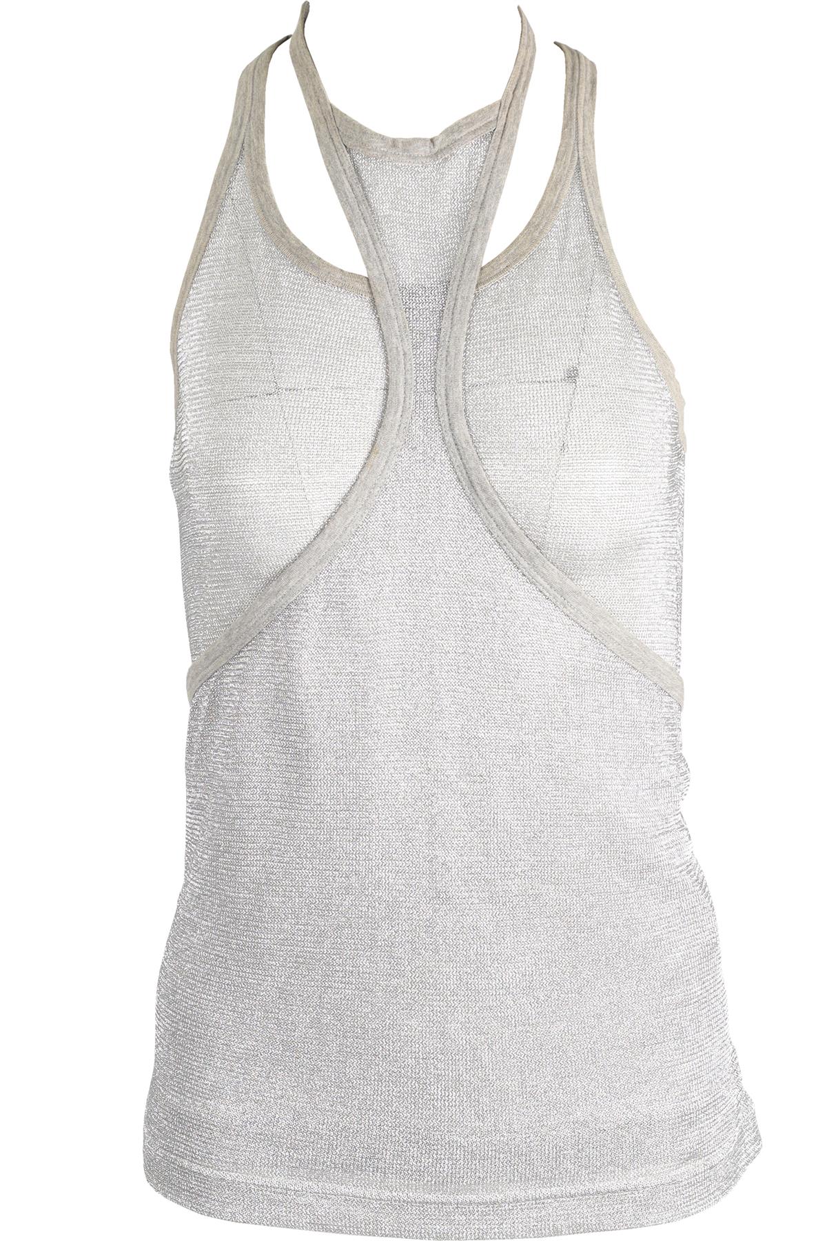 DOLCE & GABBANA SILVER KNIT TOP IT 40 UK 8