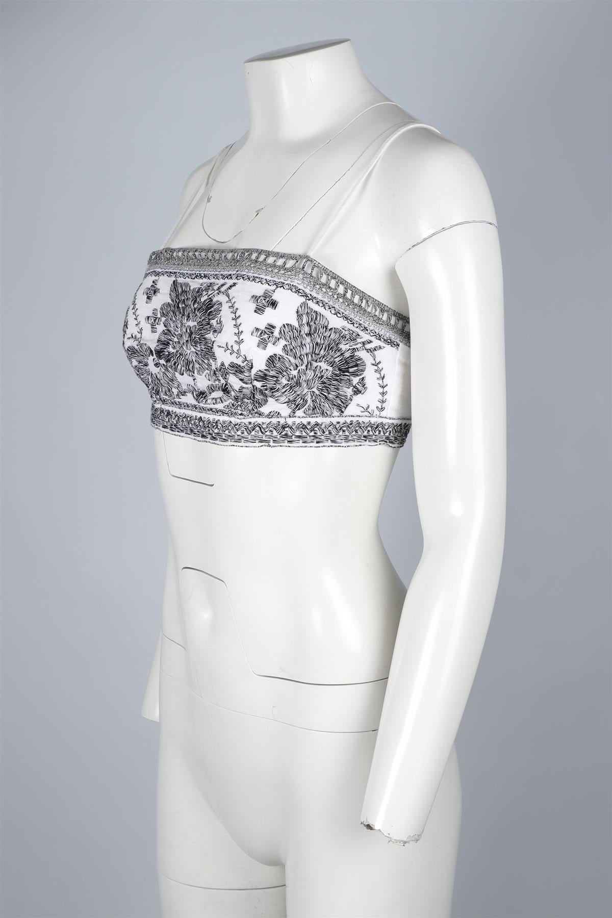 ERMANNO SCERVINO WHITE LINEN TOP IT 40 UK 8