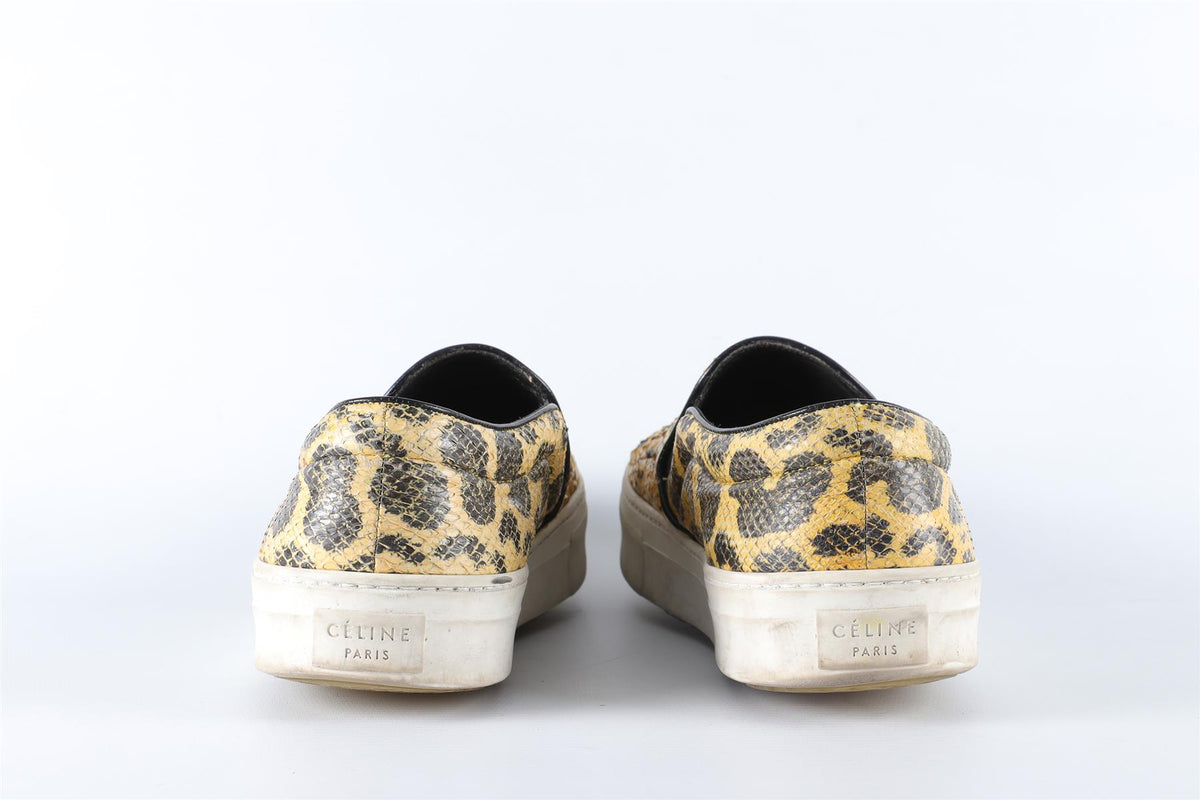 CELINE YELLOW LEATHER SLIP ON SNEAKERS EU 40 UK 7 US 10