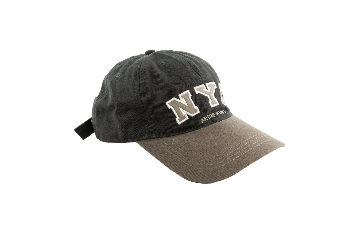 ANINE BING GREEN COTTON BASEBALL CAP ONE SIZE