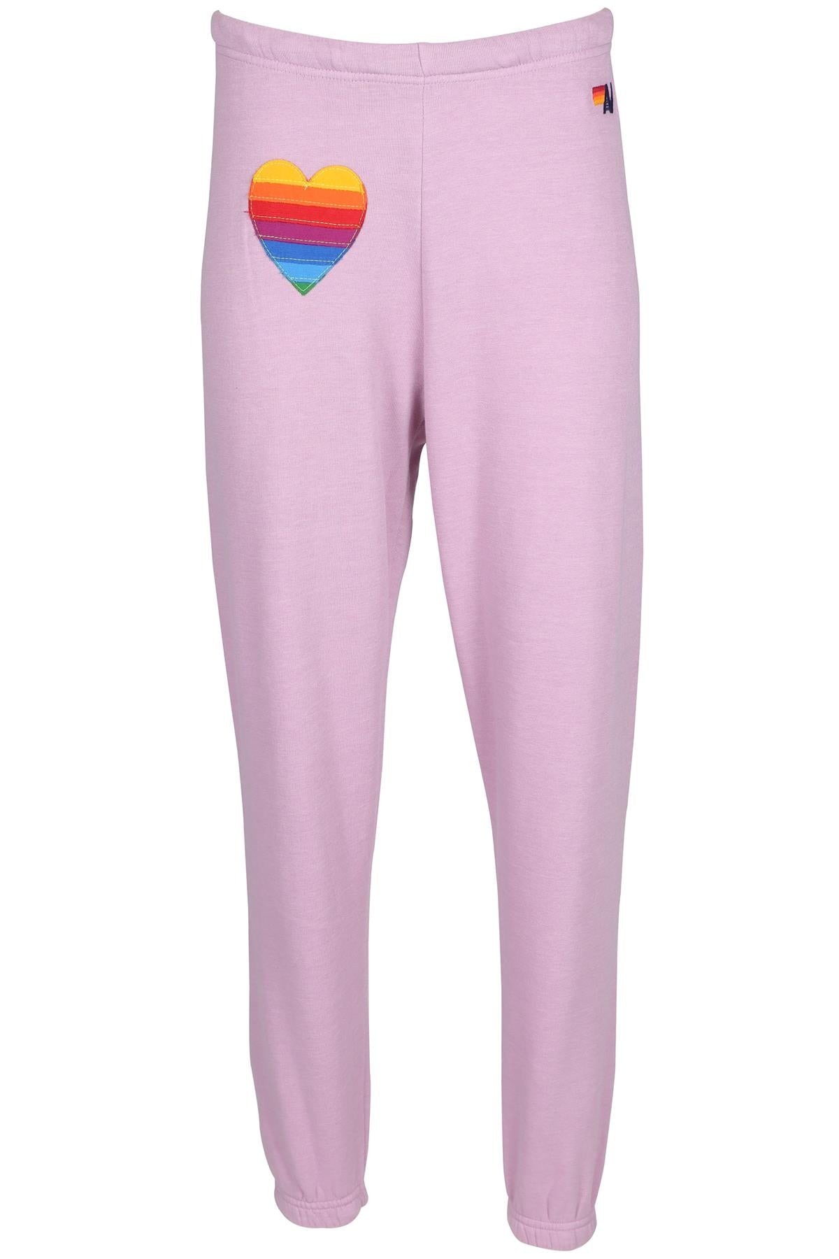 AVIATOR NATION PURPLE COTTON TRACK PANTS SMALL