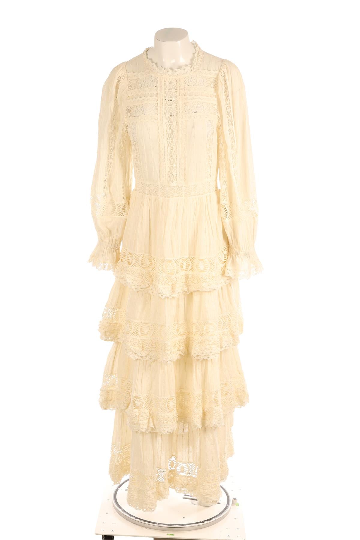 SEA NEW YORK CREAM COTTON MAXI DRESS US 10 UK 14