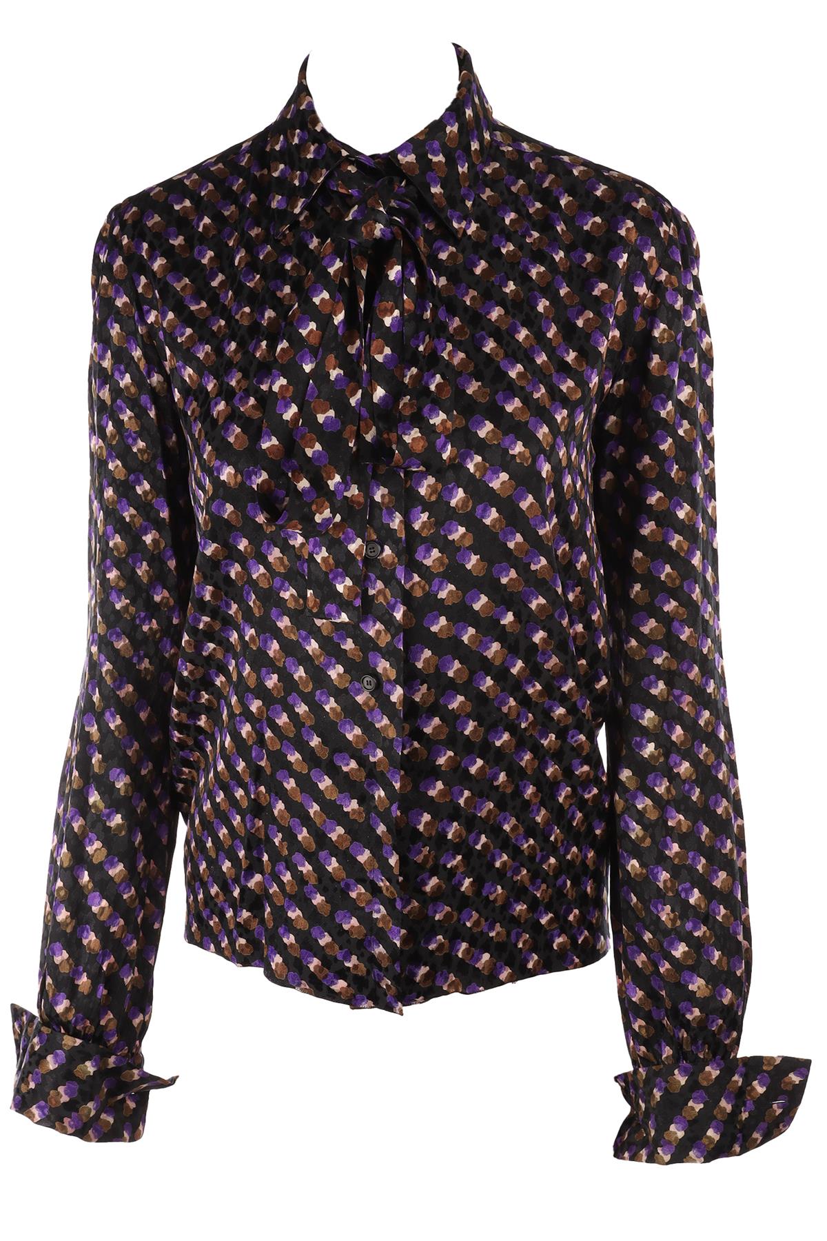 CHRISTIAN DIOR MULTI 1976 SILK SHIRT SMALL