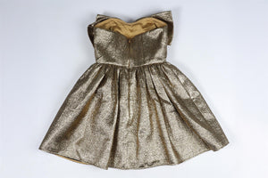 SELF-PORTRAIT GOLD MINI DRESS XXSMALL