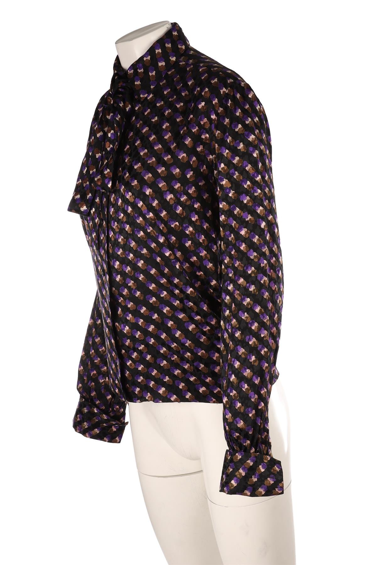 CHRISTIAN DIOR MULTI 1976 SILK SHIRT SMALL