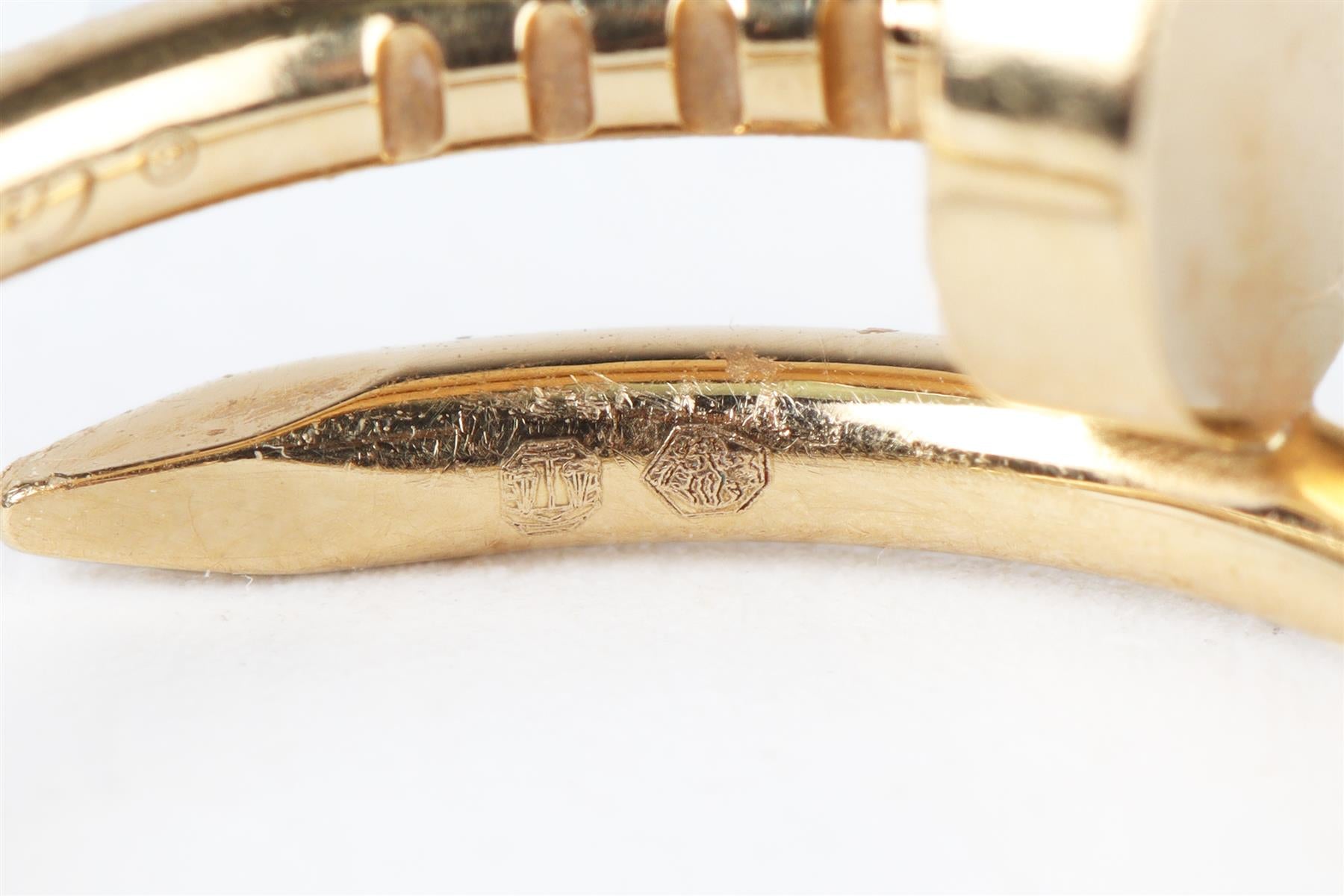 CARTIER GOLD JUSTE UN CLOU SMALL 18K YELLOW GOLD RING 47MM