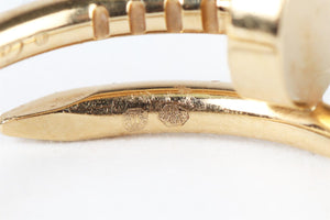 CARTIER GOLD JUSTE UN CLOU SMALL 18K YELLOW GOLD RING 47MM