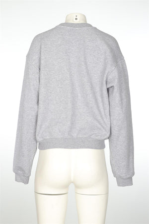 SKIMS GREY COTTON SWEATSHIRT MEDIUM