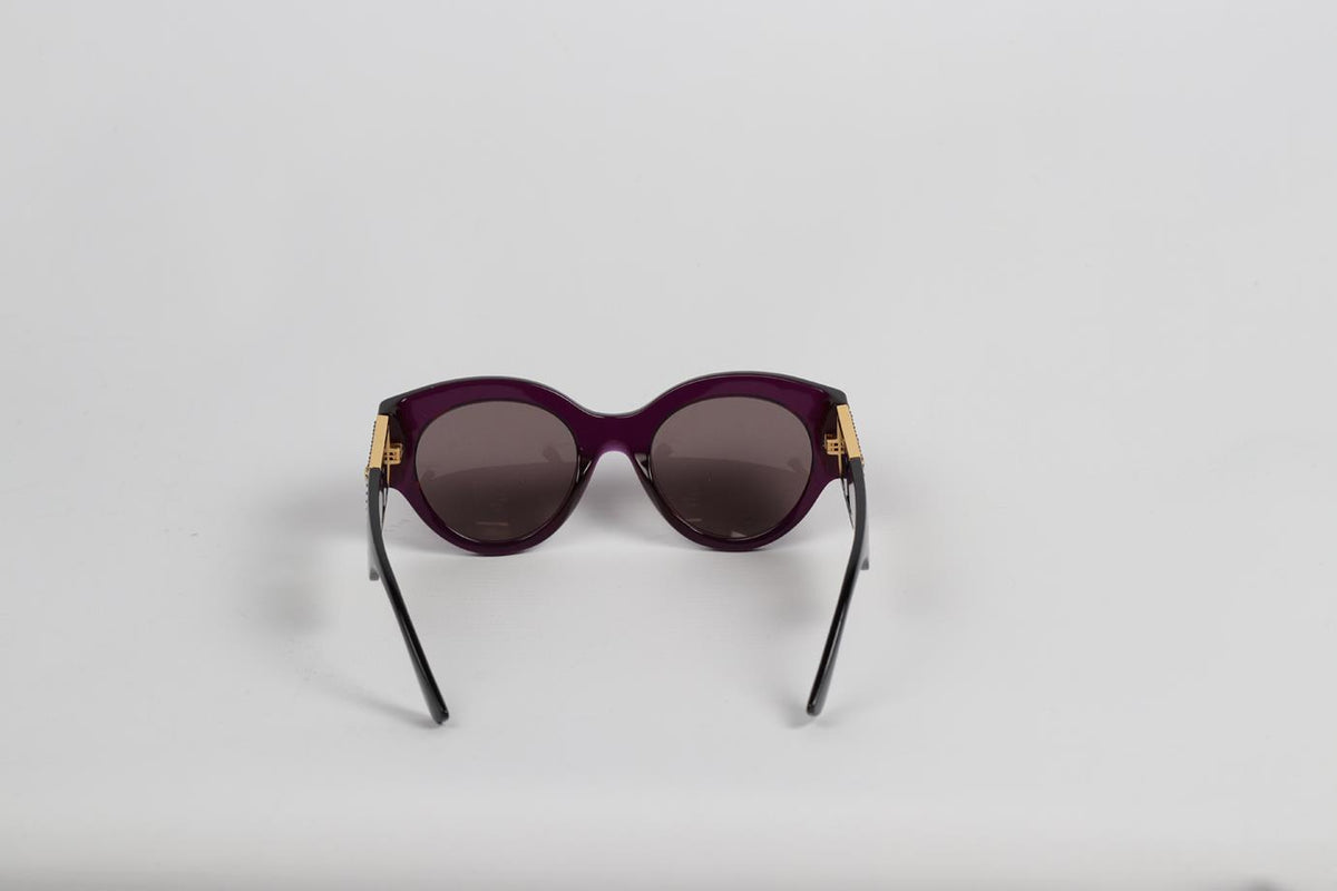 VERSACE MEDUSA ROUND FRAME ACETATE SUNGLASSES