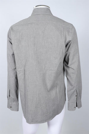 THOM SWEENEY GREY MEN'S COTTON SHIRT 17 UK 46