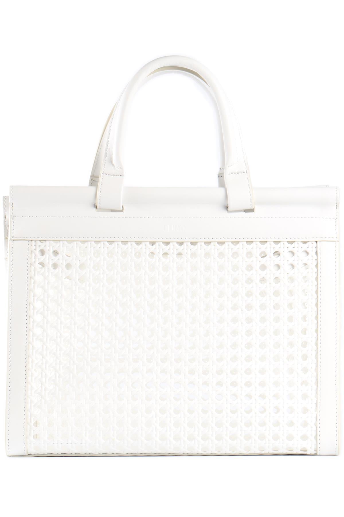 BLINQ WHITE LEATHER HANDBAG