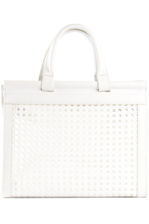 BLINQ WHITE LEATHER HANDBAG