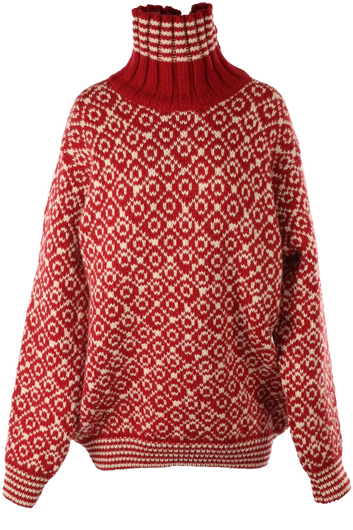 DEVOLD RED WOOL SWEATER XLARGE