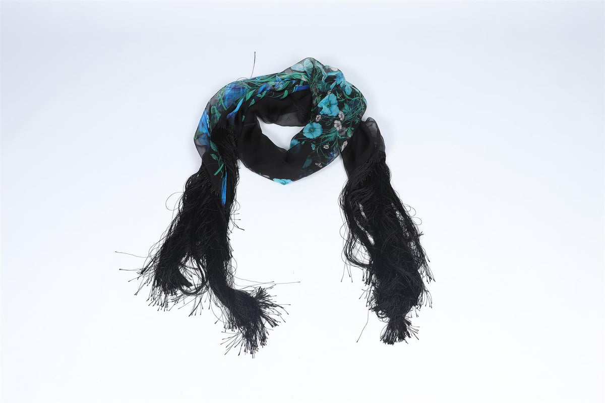 GUCCI BLACK SILK SCARF