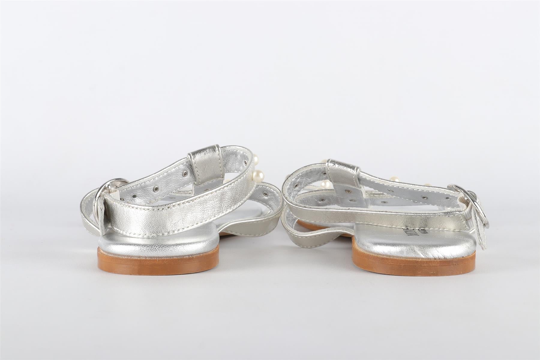 MONNALISA SILVER KIDS GIRLS SANDALS EU 36 UK 3.5 US 4.5