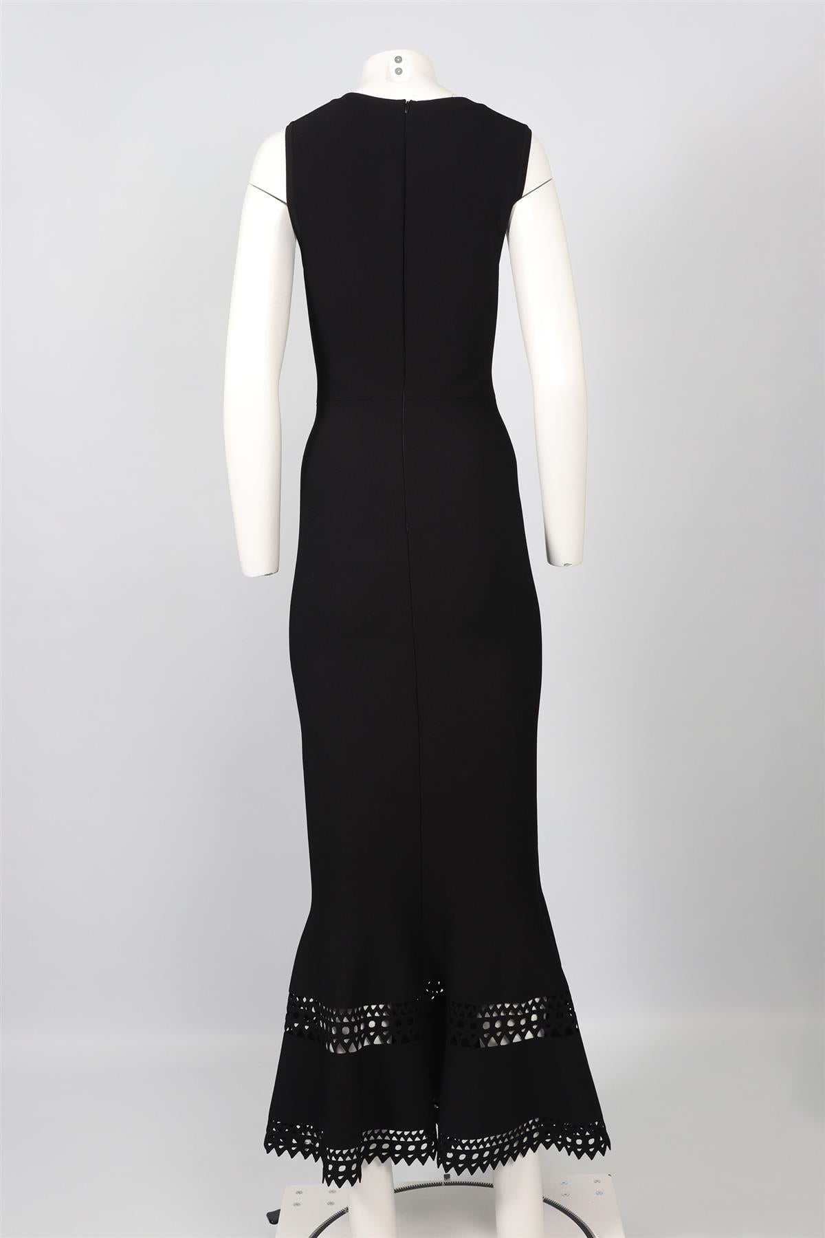 AZZEDINE ALAÏA BLACK KNIT MAXI DRESS FR 40 UK 12