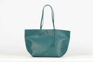 GIANFRANCO LOTTI GREEN LEATHER TOTE BAG