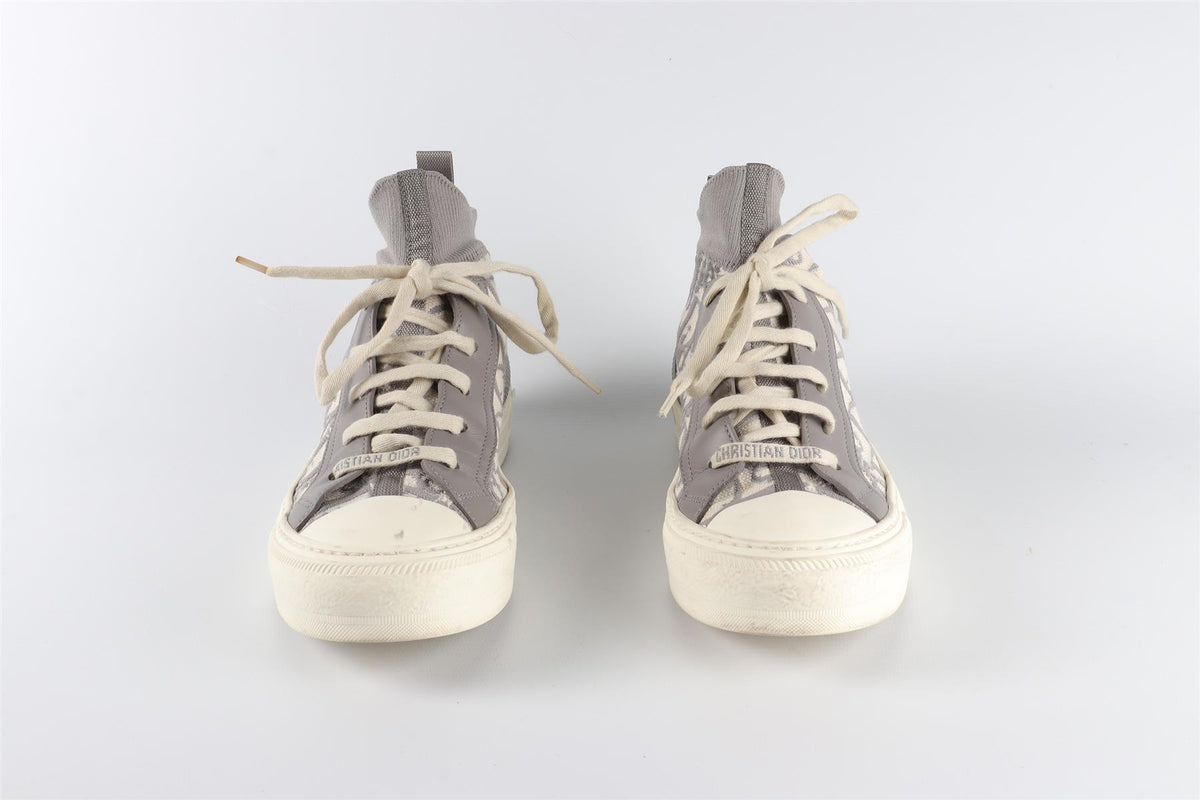CHRISTIAN DIOR GREY WALK'N'DIOR TECHNICAL SNEAKERS EU 36.5 UK 3.5 US 6.5