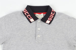 GUCCI GREY KIDS BOYS POLO SHIRT 8 YEARS