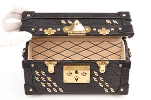 LOUIS VUITTON BLACK 2016 PETITE MALLE LEATHER CLUTCH