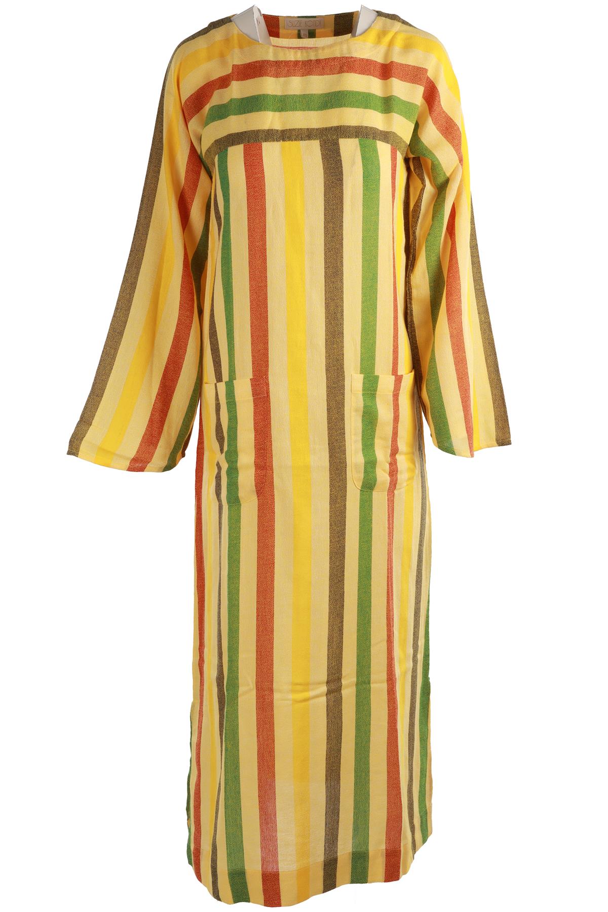 SUZIE KONDI YELLOW COTTON MAXI DRESS XSMALL