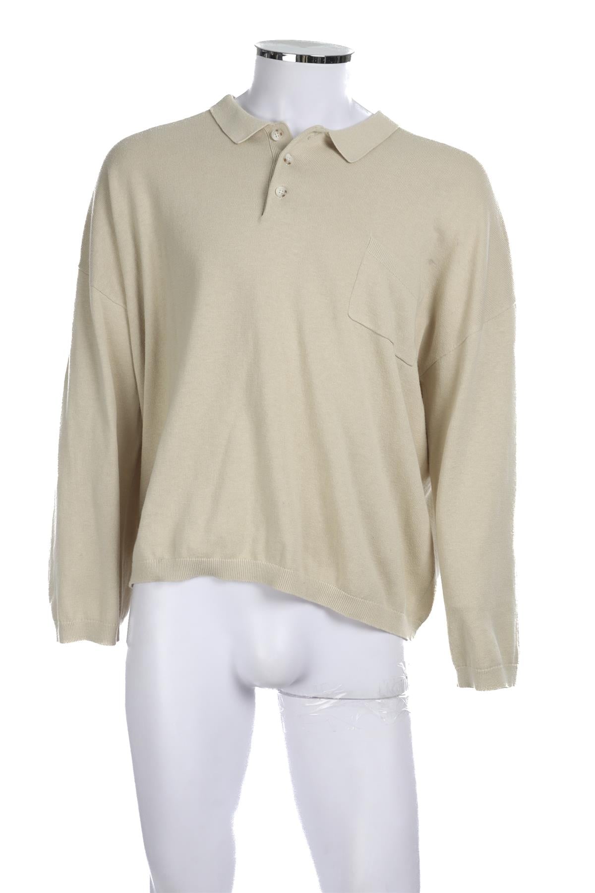COMMAS CREAM MENS COTTON JUMPER SMALL