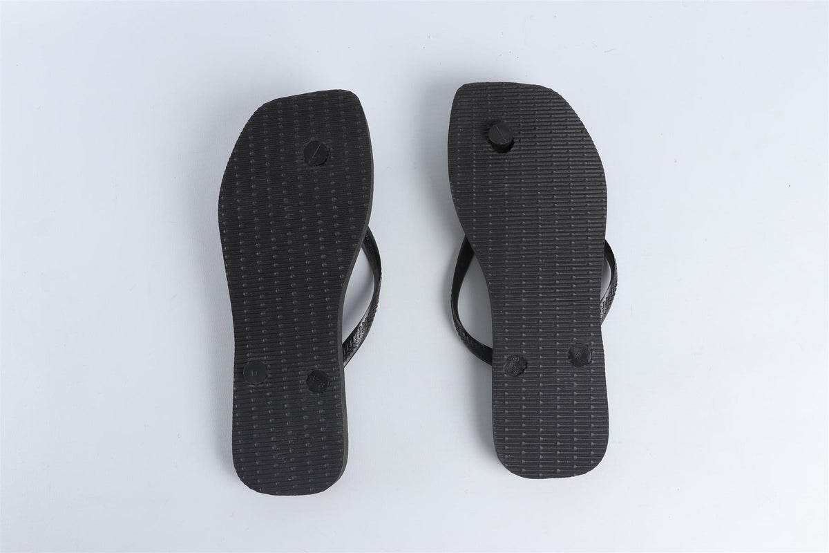 HAVAIANAS BLACK FLIP FLOPS EU 37-38 UK 4-5 US 7-8