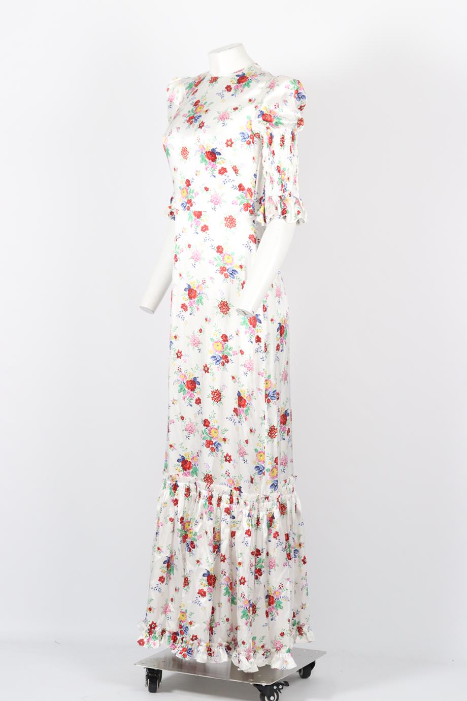 THE VAMPIRE'S WIFE FLORAL PRINT SILK MAXI DRESS UK 12