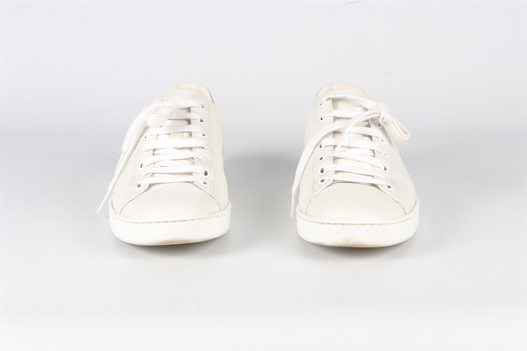 GUCCI WHITE ACE GG LEATHER SNEAKERS EU 38 UK 5 US 8