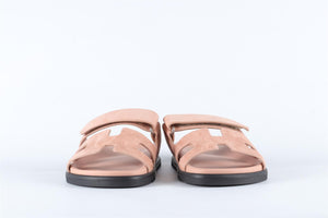 HERMÈS PINK CHYPRE SUEDE SANDALS EU 36 UK 3 US 6