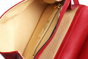 BOTTEGA VENETA RED LEATHER SHOULDER BAG