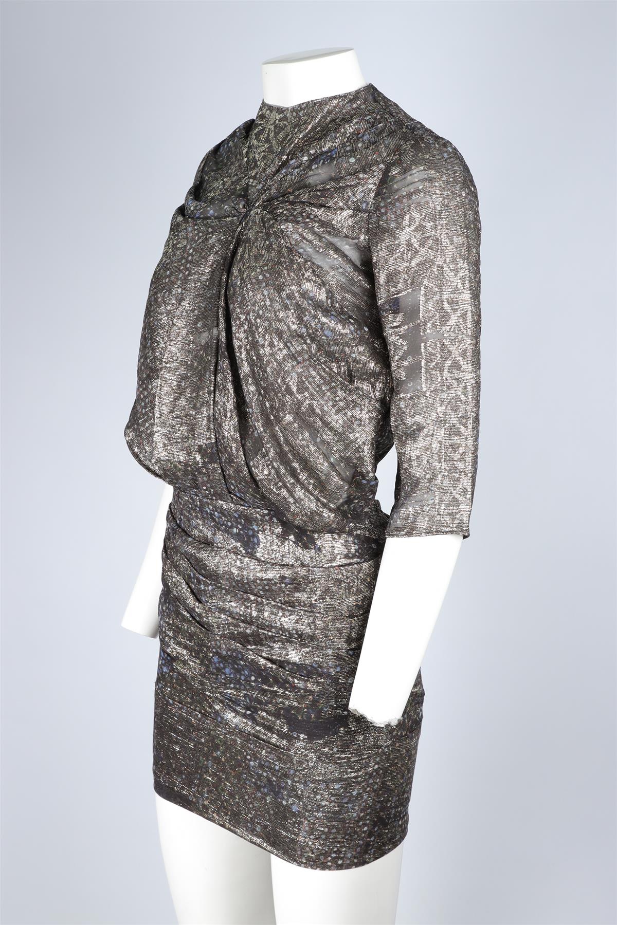 ISABEL MARANT MULTI SILK MINI DRESS FR 36 UK 8
