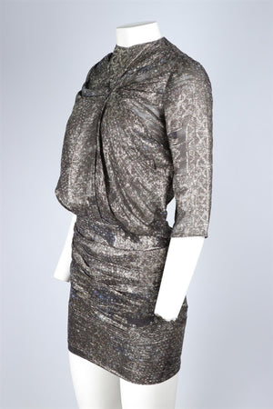 ISABEL MARANT MULTI SILK MINI DRESS FR 36 UK 8