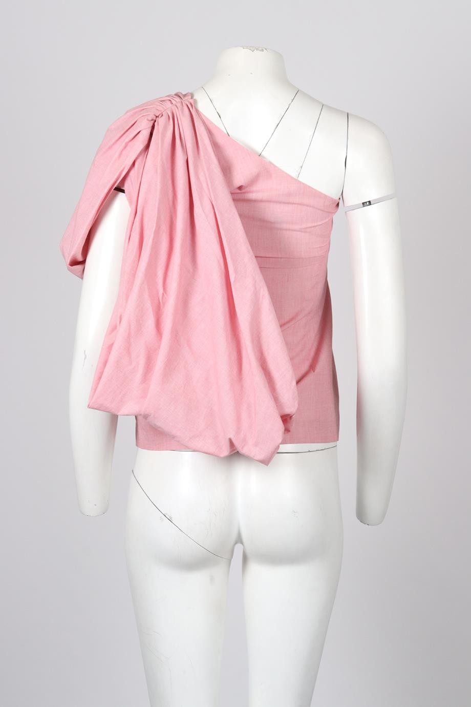 ROSIE ASSOULIN ONE SHOULDER COTTON TOP SMALL