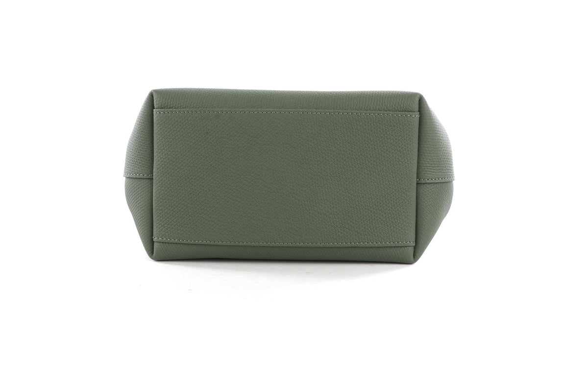 Longchamp Green Le Roseau Small Leather Tote Bag