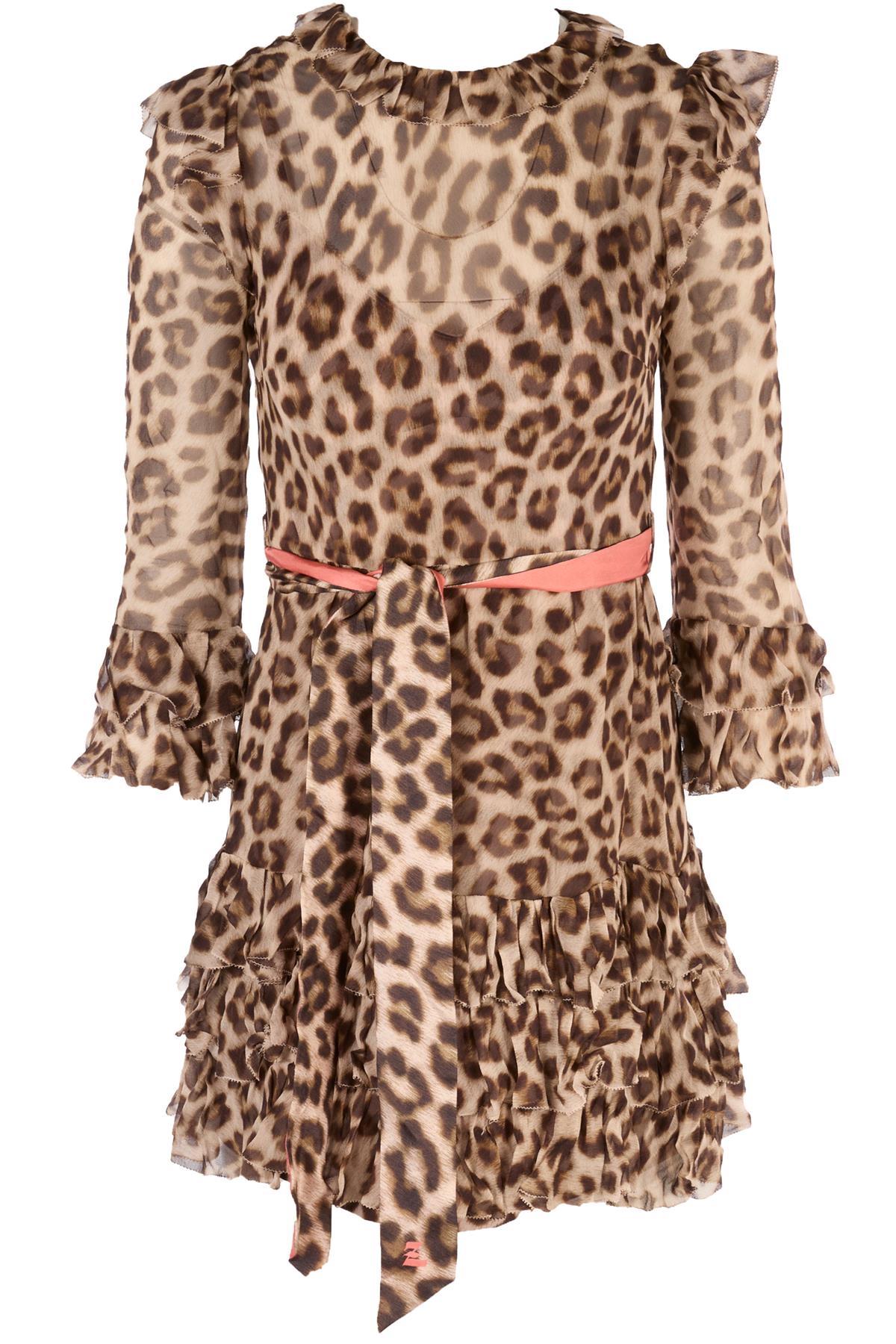 ZIMMERMANN BROWN SILK MINI DRESS UK 8