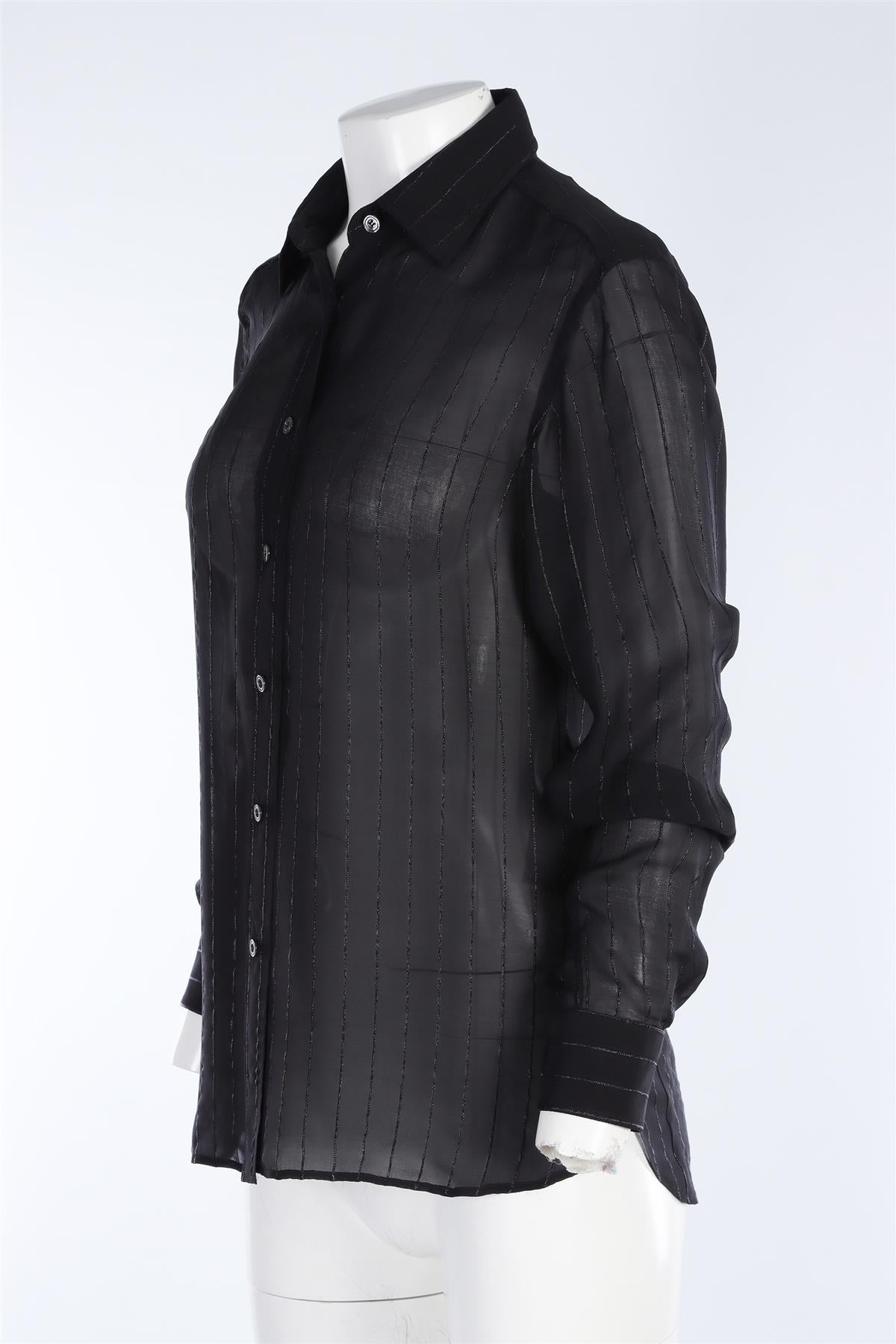 TOM FORD BLACK SILK SHIRT IT 40 UK 8