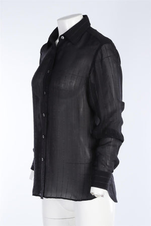 TOM FORD BLACK SILK SHIRT IT 40 UK 8