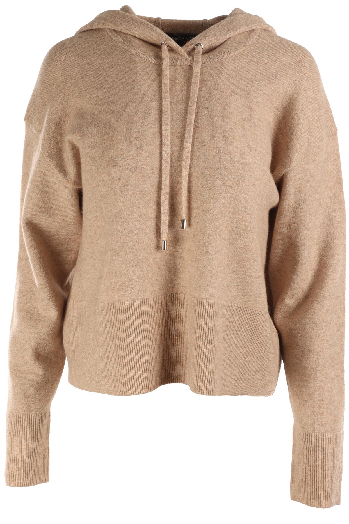 VERONICA BEARD BEIGE WOOL HOODIE MEDIUM