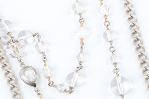 CHANEL SILVER 2015 CC CHAIN NECKLACE