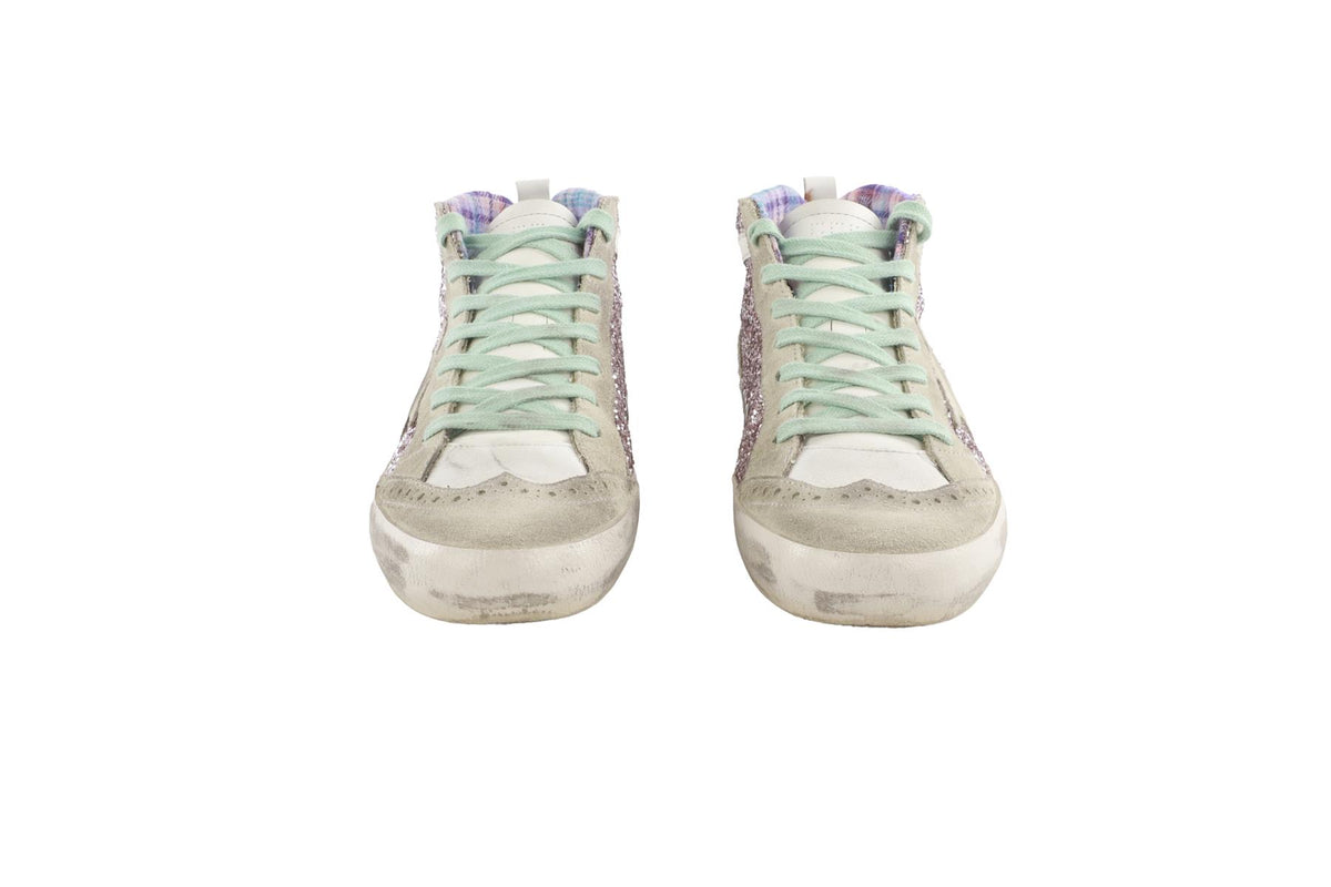 GOLDEN GOOSE MIDSTAR PINK GLITTER SNEAKERS EU 39 UK 6 US 9