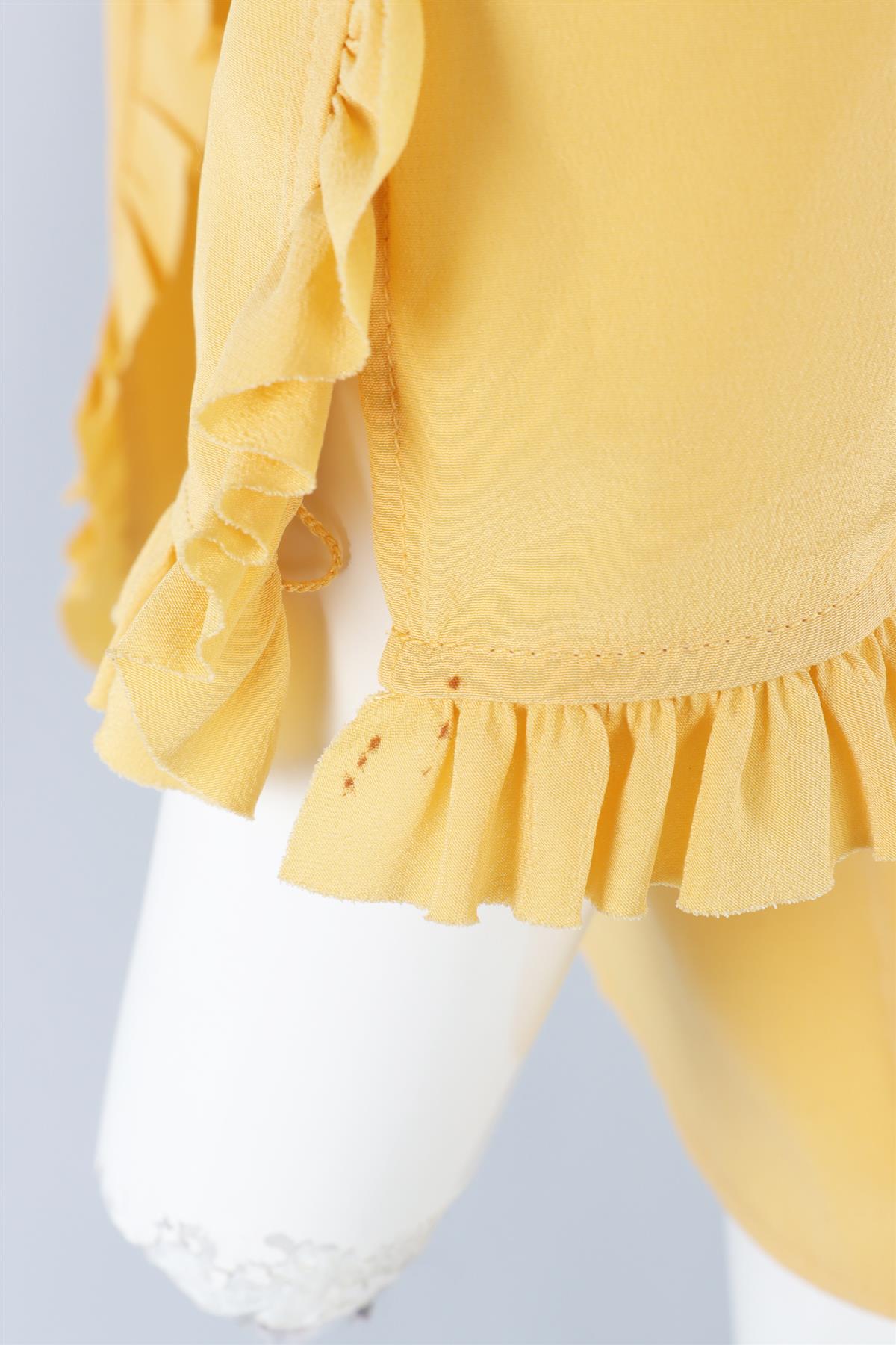 GUCCI YELLOW SILK SHIRT IT 40 UK 8