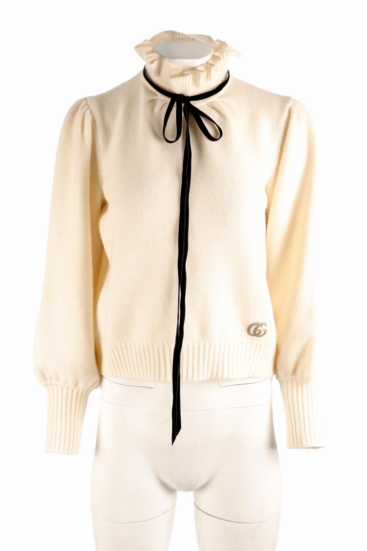GUCCI CREAM WOOL SWEATER MEDIUM
