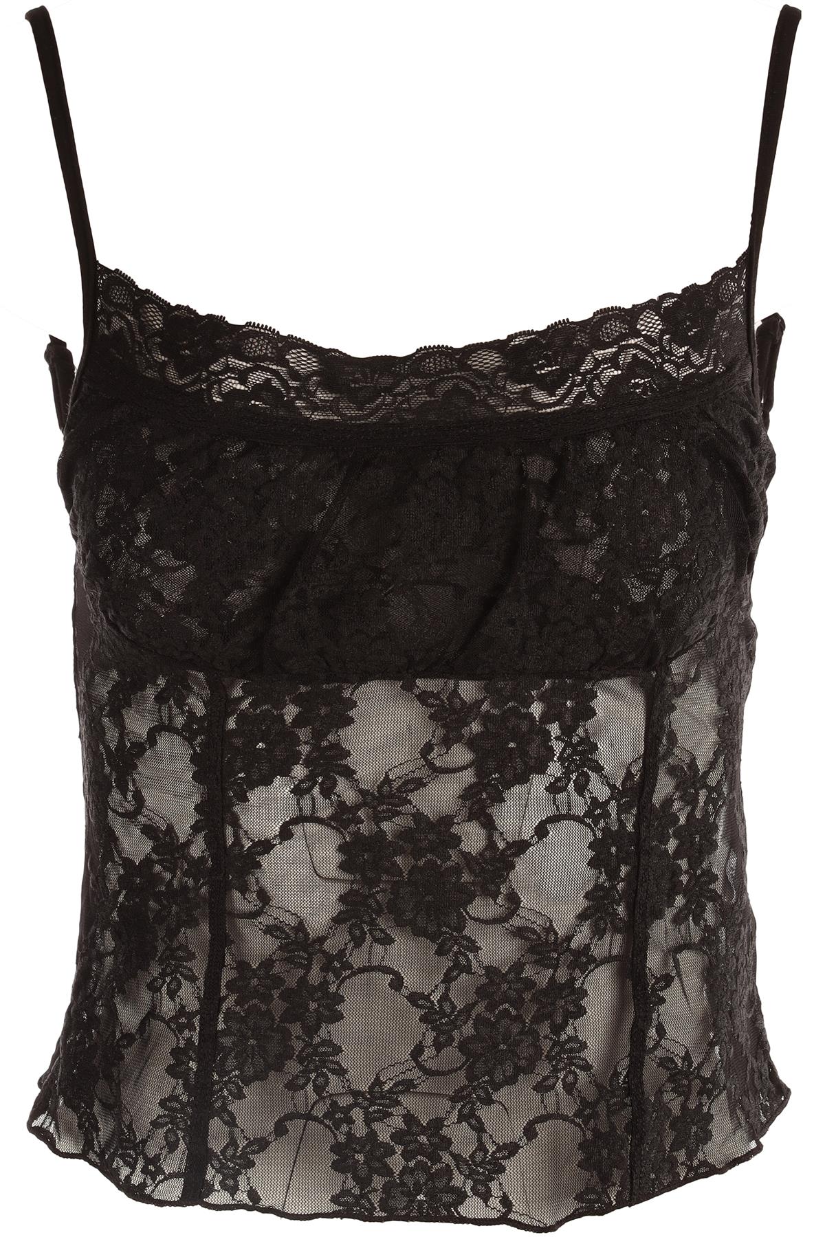 REFORMATION BLACK LACE TOP SMALL