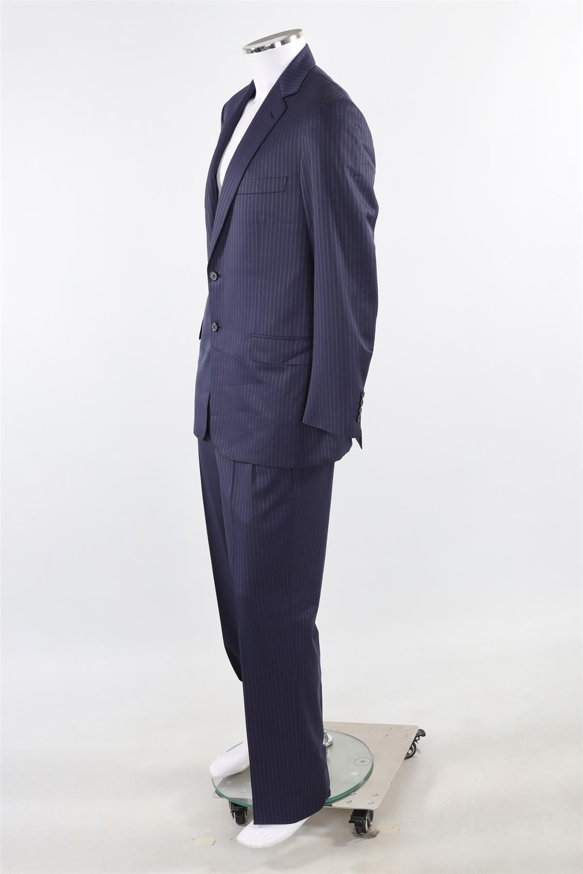 BRONI NAVY MEN'S WOOL TWO PIECE SUIT IT 42 UK/US 32